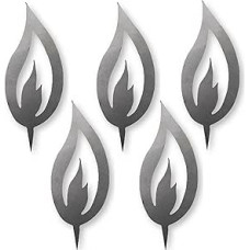 Rostikal 5 Metal Decorative Flames Craft Set 16.5 cm Christmas Decoration Crafts Adults Autumn Decoration