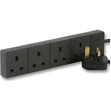 Mr Gadget's Solutions USB-Verlängerungskabel mit Überspannungsschutz, 4-fach, 2 m, Schwarz