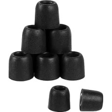 SIMOLIO Memory Foam Earphones with Acoustic Isolation (Black, 5 Pairs, Small Size)