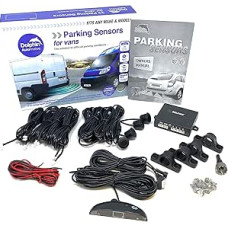 Dolphin Automotive Truck Van Parking Sensors Commercial Reverse Driving Sensors 4 Sensors with Under Bumper Mounts and Extension Cable