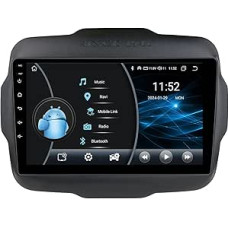 Android 13 Car Radio 9 Inch Touchscreen 8 Core 4GB + 64GB for Jeep Renegade 2016 2017 2018 2019 2020 2021 2022 WiFi Wireless Android Car & Wireless Carplay Bluetooth WiFi 4G GPS RDS AM/FM