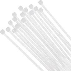 sourcing map 100 Stück Kabelbinder 10,2 cm, selbstsichernde Nylon-Drahtbinder, strapazierfähig mit 8,2 kg Zugfestigkeit für drinnen und draußen, Weiß