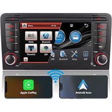 Car Radio with Bluetooth for Audi A3 8P S3 RS3 Sportback Radio Screen Compatibility with Original Steering Wheel Controls Android Car Wireless Carplay Car Radio Carplay Navi DSP FM RDS Double DIN