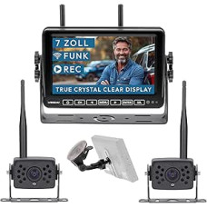 VSG 24 7 colių elemento laidinė HD belaidė atbulinės eigos sistema su 2 kameromis kemperiams ir sunkvežimiams, automobilio komplektas atbulinės eigos kameros belaidis + monitorius 