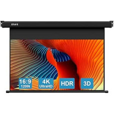 IN&VI ZB ALR projektoriaus ekranas su nuotolinio valdymo pulteliu, projektoriaus ekranas 4K HD 120 colių formato 16:9 projekcinis ekranas, namų kino ir prezentacijų projektoriaus ekranas, skirtas luboms / sienoms