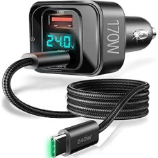170W automatinė USB C jungtis USB C, skirta iPhone 16 Pro Max, PD3.1 140W+PD30W automatinė USB C jungtis USB C, skirta iPhone 15 Pro Max nešiojamajam kompiuteriui MacBook iPad Samsung Galaxy S24