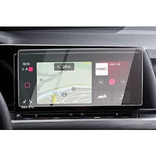 CDEFG Golf 8 MK8 GTI GTD GTE 2020-2023 2024 Automobilinės navigacijos grūdinto stiklo ekrano apsauga 9H atspari įbrėžimams, suderinama su VW Golf 8 10 colių GPS permatoma ekrano apsauga Priedai