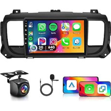 Hodozzy Carplay automobilinis radijas Citroen Jumpy 3/Peugeot Expert/Toyota Proace, 9 colių jutiklinis ekranas su Android Car/DSP/WiFi/GPS/RDS/FM/Bluetooth/USB