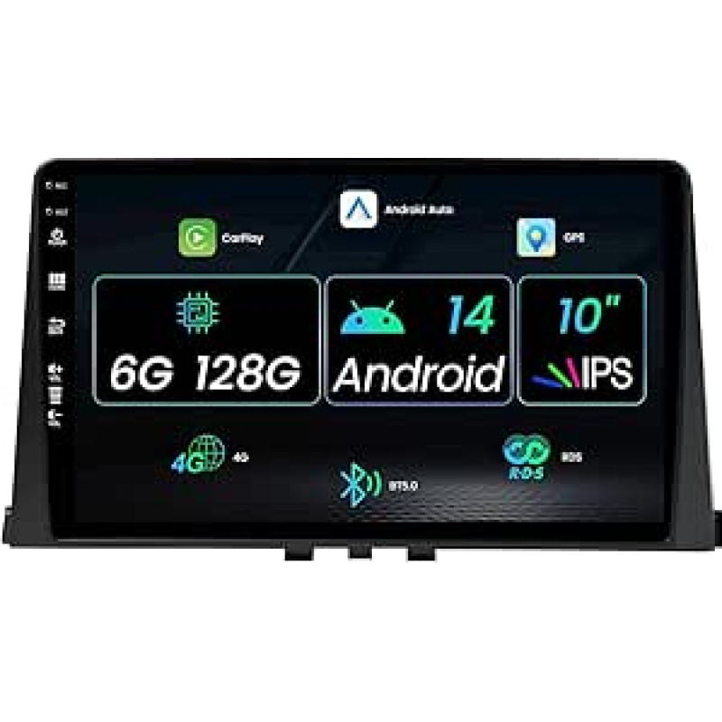6G + 128G 10 colių IPS daugiajutiklinis jutiklinis ekranas Android 14 Automobilinis radijas Citroen Berlingo 2019 / Peugeot Partner / Rifter 2020 / Opel Combo GPS Carplay WiFi SWC kamera + mikrofonas