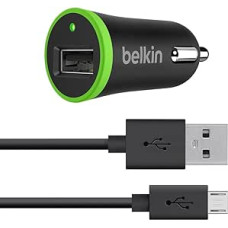 Belkin 2.4 A Universal Car Charger with 1.2 m Micro-USB Cable - Black