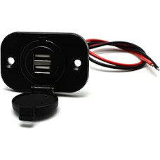 Cliff-Top 12V Boat Marine Carvans Waterproof Power Outlet Panel Mount Series (4.2 A Dual USB Charger)