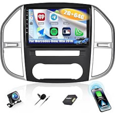 2G + 64G CAMECHO Android 13 automobilinis radijas Mercedes Benz Vito 3 W447 (2014-2020) su belaidžiu Carplay Android Car, 10,1 colio ekranas su Bluetooth RDS/FM MirrorLink + atbulinės eigos kamera