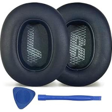 JBL E65 (E65BT E65BTNC)/Live 650 (650NC 650BTNC)/Live 660 (660NC 660BTNC)/Duet NC ausinių per ausis ausinių pagalvėlės Minkštos odos ausų pagalvėlės Triukšmą izoliuojančios putos Mėlyna