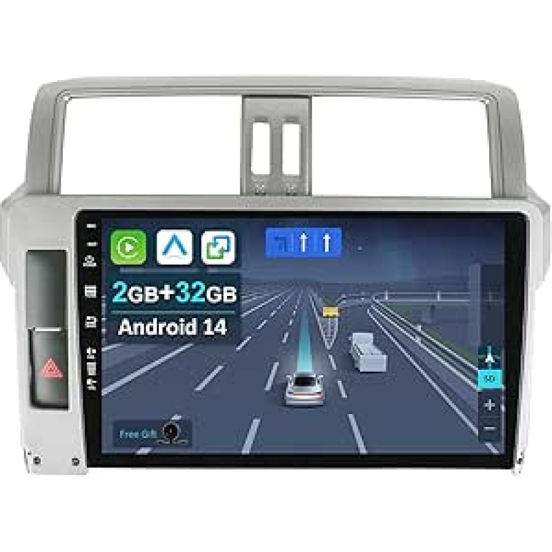 10,1 colio Android 14 automobilinis radijas VW Touran 2003-2010, Seat Exeo su belaidžiu Apple CarPlay, Android Car, Mirror Link, GPS navigacija, Bluetooth 5.0, WiFi, USB, Navi, FM + atbulinės eigos kamera