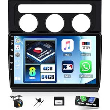 CAMECHO Android 15 Qualcomm Octa Core 4G + 64G automobilinis radijas Volkswagen Touan 2004-2008 m. su Carplay Android automobilinė navigacija Dual WiFi 10 colių IPS ekranas su Navi Bluetooh5.1 FM/RDS+AHD Galinis vaizdas