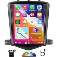 4+64G automobilinis radijas Chevrolet Cruze J300 2009-2014 Radijas su belaidžiu Carplay/Android Car, 7 colių ekranas su GPS navigacija/WiFi/Bluetooth/RDS/FM/USB/SWC/Mirror Link/Canbus + Cam