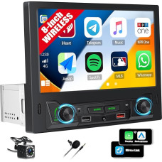 CAMECHO 1 DIN 8 colių jutiklinis MP5 grotuvas su 