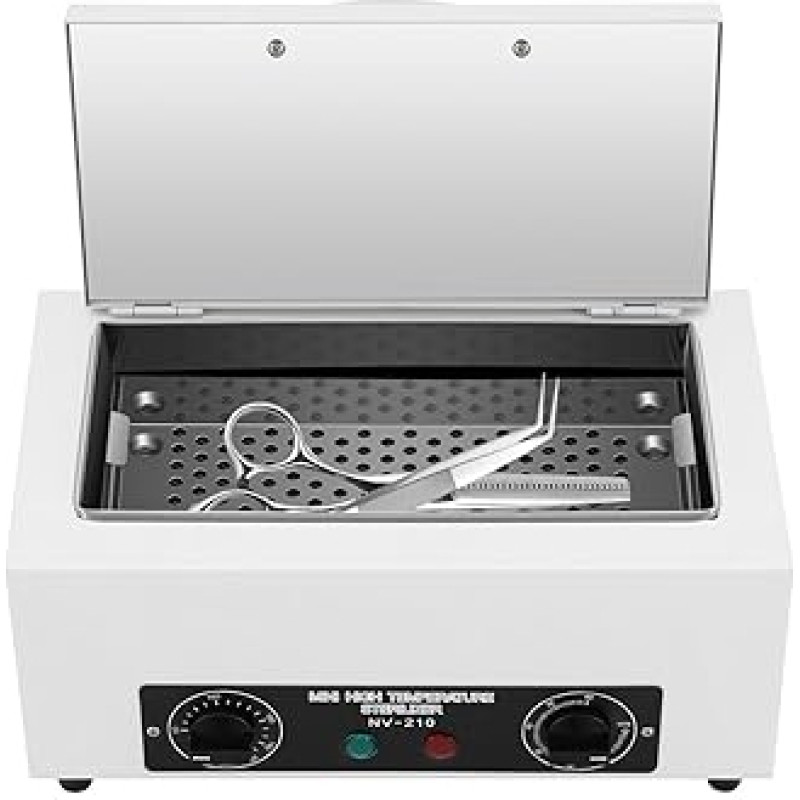 MINRS 300 W karšto oro sterilizatorius Sauso karščio sterilizatorius, dezinfekavimo priemonė 220 °C su laikmačiu Sterilizatorius Nagų įrankių sterilizatorius grožio salonams, nagų salonams, kirpykloms