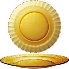 Duralex PICARDIE AMBER orange dessert plate 205 mm dia - set of 6 pcs.