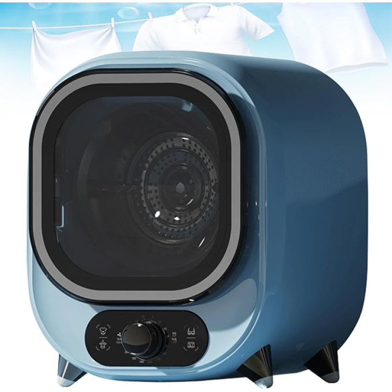 Kleiner WäSchetrockner, WäSchetrockner Kondenstrockner, Dreidimensionale Warmluftzirkulation Um 360°, 60℃ Konstante Temperatur, FüR Den Einsatz Auf Der Arbeitsplatte Oder Blue-B