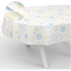 Aliejinė staltiesė Plaunama aliejinė staltiesė Sodo staltiesė Lauko patalpų ovalus 180 x 140 cm Nupjautas kraštas Nėriniai