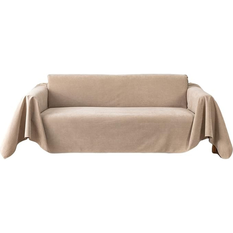 Storas audinys neslystantis atnaujinimas Sofos apsauginis dangtelis Namų apdaila Vandeniui atsparus sofos metimo sofos dangtelis Elastingas tempimo sofos apsauga gyvenamajam kambariui Augintiniai 180 x 130 cm Chaki