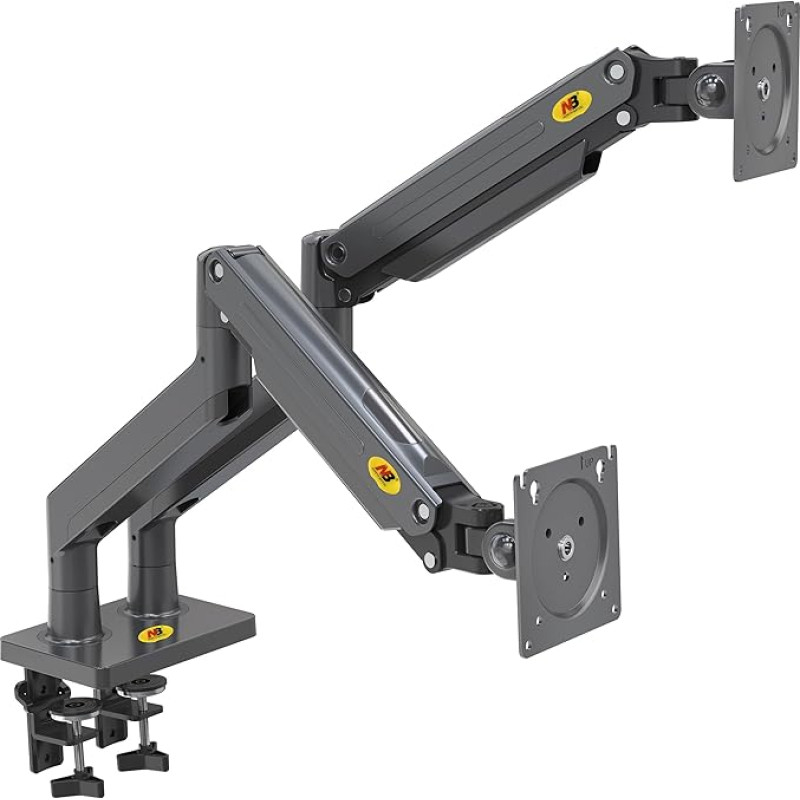 Stalo laikiklis su dujine spyruokle dviem 22-32 colių LCD ekranams su VESA Max. 100 x 100 mm, iki 15 kg (x2)