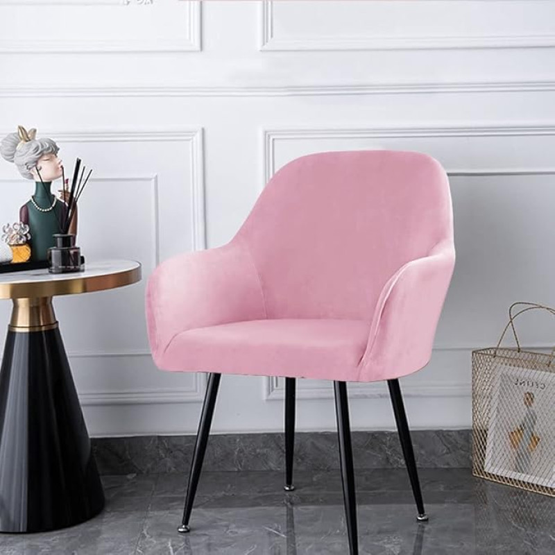 Įtempimo kėdės dangtelis Velvet rinkinys 4 rinkinys 2 kėdžių dangteliai Kėdės dangtelis su porankiu Elastingas flanelinis kėdės dangtelis Kėdės dangteliai Kėdės dangteliai Kėdė mesti Slipcover Biuro kėdė (spalva : G, dydis : 4 vnt.)