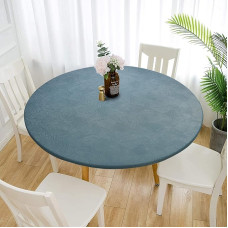 MINGPINHUIUS Waterproof Outdoor Garden Tablecloth, Washable and Oil Resistant with Elastic Edges