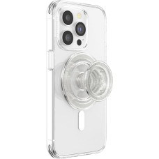 PopSockets Phone Grip for MagSafe with Kickstand, Magnetic Stand, Swappable Top, Secure Hold for iPhone MagSafe Cases, Phone & Tablet Grip, Cute PopSockets - Clear Glitter