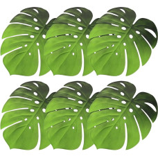 6 Stück Tischsets Monstera Blatt aus Eva rutschfeste Hitzeisolierende Platzsets für Esstisch und Partydeko Schnell Trocknend Flexibel und Bruchfest