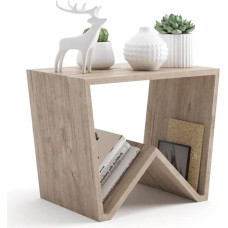 Mobili Fiver, Kavos staliukas, Emma, ąžuolas, 50 x 33 x 40 cm, Pagaminta Italijoje