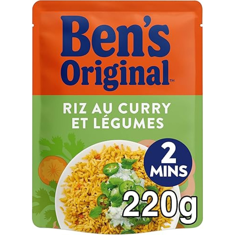 BEN'S ORIGINAL Reis su kariu ir brangakmeniais, 2 minutės (1 x 220 g)