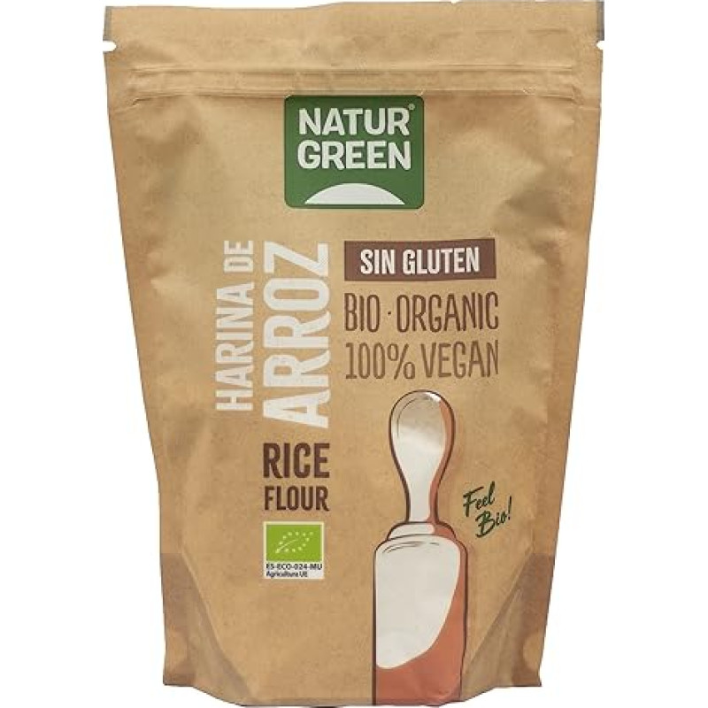 Ekologiški ryžių miltai be glitimo 500g miltelių