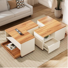 Šoninis staliukas sofa, kavos staliukas su laikymo vieta, modernus svetainės medinis staliukas, sofos staliukas su ratukais, reguliuojami stačiakampiai, kvadratiniai kavos staliukai, mažas svetainės staliukas