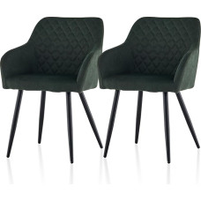 TUKAILAI 2 lininių valgomojo kėdžių komplektas, moderni virtuvės kėdė, porankis, minkšta kėdė, svetainės kėdė su porankiais, atlošu, metalinėmis kojomis, virtuvės, valgomojo, svetainės kėdė,