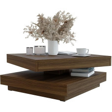 Mirjan24 Luriso kavos staliukas, sofos staliukas, laisvai pasukamas stalas, kavos staliukas, svetainės staliukas, arbatos staliukas (Nut Zulawski)