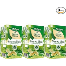 Herbapol Mulberry Leaf Tea 60 arbatos maišelių - baltojo šilkmedžio vaistažolių arbata maišeliuose