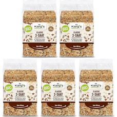 Dr. Kargs Bio Classic 3 Seeds Crispbread Made of Full Grain Pack of 5 200 g
