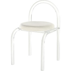 Skaidri akrilo kėdė, skaidri makiažo kėdė, akrilo kristalų sėdynė skaidriame batų suole su pagalvėle, plastikinė svetainės sėdynė