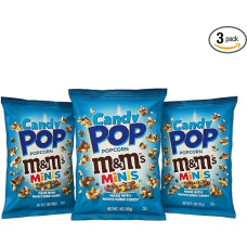 3 saldainių popkornų 