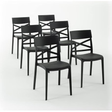 Martina Resin Chairs with Fibreglass (6, Anthracite)
