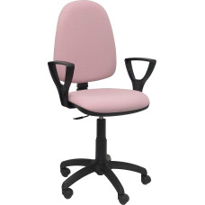PIQUERAS Y CRESPO Modelis 04CP - Ergonomiška biuro kėdė su nuolatiniu kontaktiniu mechanizmu ir reguliuojamu aukščiu - Sėdynė ir atlošas aptraukti BALI šviesiai rožinės spalvos audiniu (ĮSKAIČIUOTAS FIKSUOJAMAS ATRANKAS)