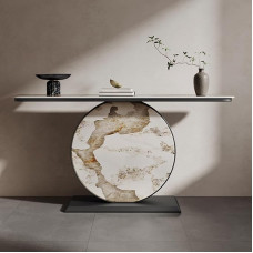 Generisch Konsolentisch für den Eingangsbereich, moderner Beistelltisch, Foyertisch, Langer Sofatisch für Wohnzimmer, Flur, Eingangshalle (Schwarz, 120 cm/47,2 Zoll)