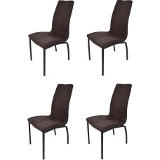 La Chaise Spola Ourense audinys, šokolado rudos spalvos, 94 cm (H) x 43,5 cm (W) x 58 cm (D)