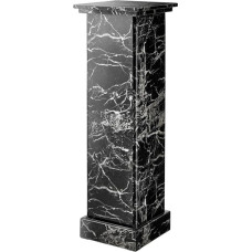 Casa-Padrino faux marble column black 39 x 39 x H. 122 cm - luxury side table