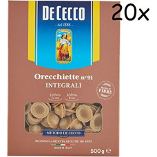 20x Pasta De Cecco Orecchiette Integrali 91 Pilno grūdo itališki makaronai 500 g