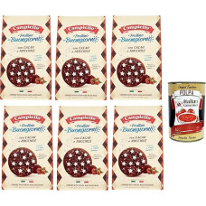 Campiello Il Frollino del Buongiorno con cacao e nocciole sausainiai su kakava ir lazdyno riešutais, sausainiai 100% itališki sausainiai 6 x 350 g + Itališka gurmaniška polpa 400 g