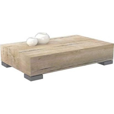 Ve.Ca Italija Couchtisch Milton, 80 x 50 cm, aus Holz, hergestellt in Italien Piedino basso Quercia sherwood