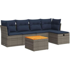 Garten-Sofagarnitur mit Stauraum & abnehmbaren Bezügen - PE-Rattan, 55x53x34 cm - für Terrasse und Innenhof Model3325757